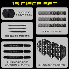 Harrows Dave Chisnall Chizzy Series 4 Quick Point Steeldarts 22g, 23g, 24g, 26g - 22g - FutureDart
