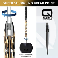 Harrows Imperial Diamond Quick Point Steeldarts 90% Wolfram - 21 g - FutureDart