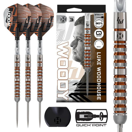 Harrows Luke Woodhouse Series 3 Quick Point Steeldarts 21g, 23g, 25g - 21g - FutureDart