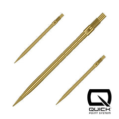 Harrows Micro Ridge Quick Points Black, Gold, Silver - Gold - 26 mm - FutureDart