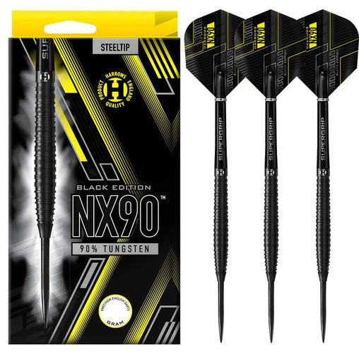 Harrows NX90 Black Edition Steeldarts 21g, 22g, 23g, 24g, 25g, 26g - 21g - FutureDart