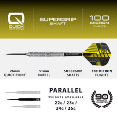 Harrows NX90 Parallel 90% Quick Point Steeldarts 22g, 23g, 24g, 26g - 22g - FutureDart