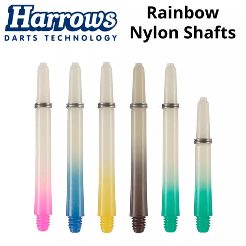 Harrows Rainbow Nylon Shafts - Short 35mm - Pink - FutureDart