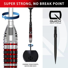 Harrows Ryan Searle Series 2 Quick Point Steeldarts 22g, 23g, 24g, 26g, 30g, 32g - 22g - FutureDart