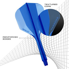 Harrows Solo: Integrated Flight and Shaft No6 - Short 20mm - Black - FutureDart