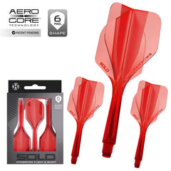 Harrows Solo: Integrated Flight and Shaft No6 - Short 20mm - Black - FutureDart