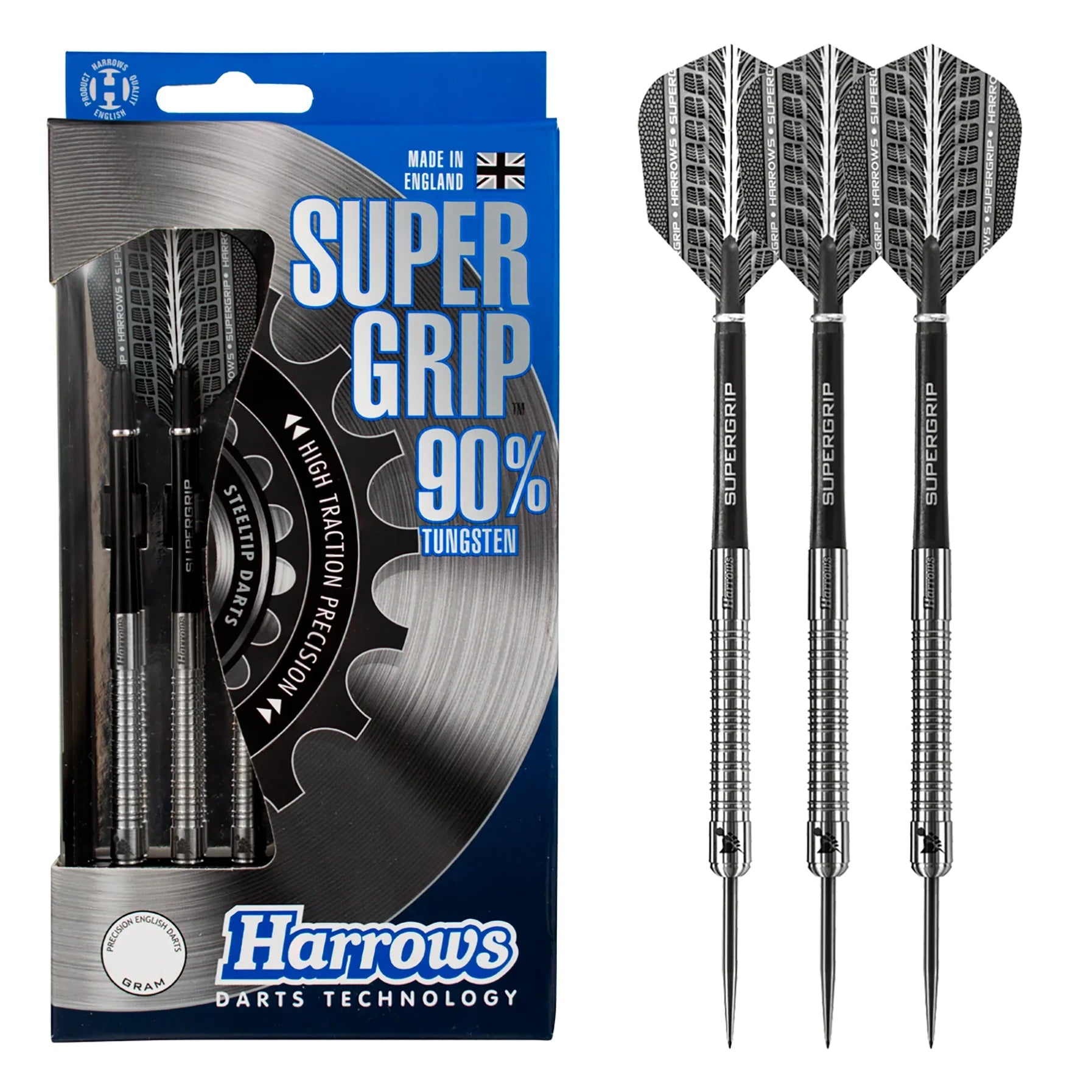 Harrows Supergrip 90% Steeldarts 21g, 22g, 23g, 24g, 25g, 26g, 28g, 30g - 21g - FutureDart