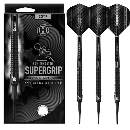 Harrows Supergrip Black Edition Softdarts 18g, 20g - 16g - FutureDart