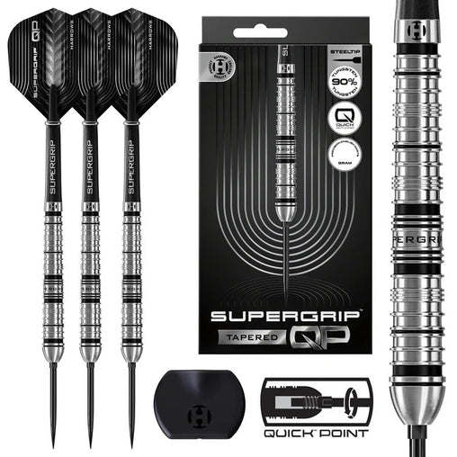 Harrows Supergrip QP Tapered Quick Point Steeldarts 22g, 23g, 24g, 26g, 28g, 30g - 22g - FutureDart