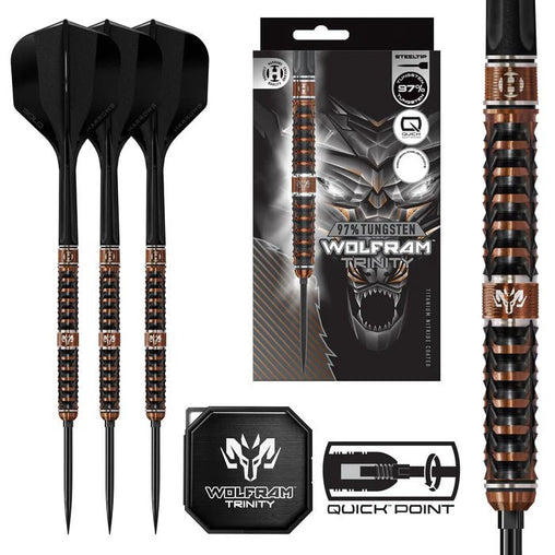 Harrows Supergrip Wolfram Trinity 97% Quick Point Steeldarts 21g, 22g, 23g, 24g, 25g, 26g - 21g - FutureDart