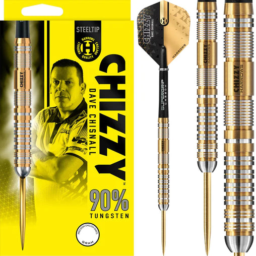 Harrows Dave Chisnall Chizzy V2 steel darts 21g, 22g, 23g, 24g, 25g, 26g 