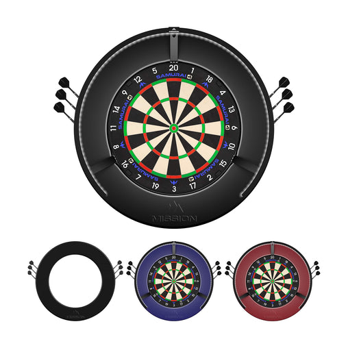 Mission Dartboard Surround Logo Dart Halter - Schwarz - FutureDart