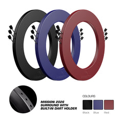 Mission Dartboard Surround Logo Dart Halter - Schwarz - FutureDart