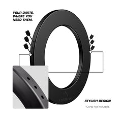 Mission Dartboard Surround Logo Dart Halter - Schwarz - FutureDart