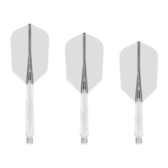 Mission Force 90 Moulded Flight & Shaft System - 3 Farben, Längen & Flightformen - Slim - Short - Clear Transparent - FutureDart
