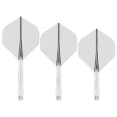 Mission Force 90 Moulded Flight & Shaft System - 3 Farben, Längen & Flightformen - Standard No2 - Short - Clear Transparent - FutureDart