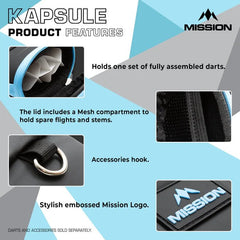 Mission Kapsule Darts Case - EVA Drop - in Case - Blau - FutureDart