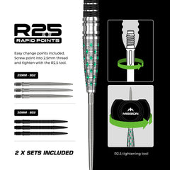 Mission Mantis R2.5 Steeldarts 95% Tungsten 22g, 24g - 22g - FutureDart