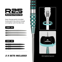 Mission Neptune R2.5 Steeldarts 21g, 23g, 25g - 21g - FutureDart