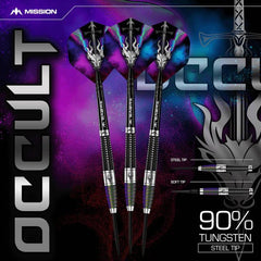 Mission Occult Black & Coral PVD Steeldarts 23g, 25g - 23g - FutureDart