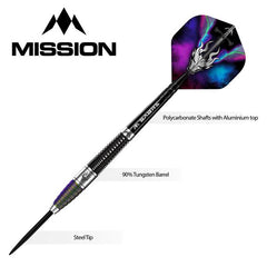 Mission Occult Black & Coral PVD Steeldarts 23g, 25g - 23g - FutureDart