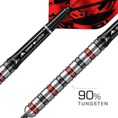 Mission Paradox Steeldarts - Straight - M1 - Electro Black & Red 21g, 23g, 25g - 21g - FutureDart