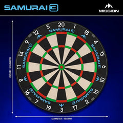 Mission Samurai 3 Dartboard - Ultrafeine Spinne - FutureDart