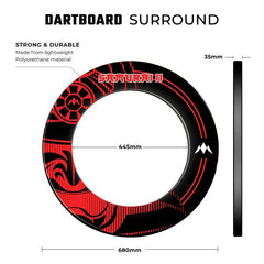 Mission Samurai Infinity Dartboard Surround - Red - FutureDart