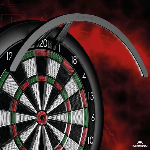 MISSION Torus ST Dartboard Lighting - für Soft Tip Dartboards - Schwarz - USB - FutureDart