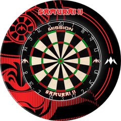 Mission Samurai II Professional Dartboard Surround - Red