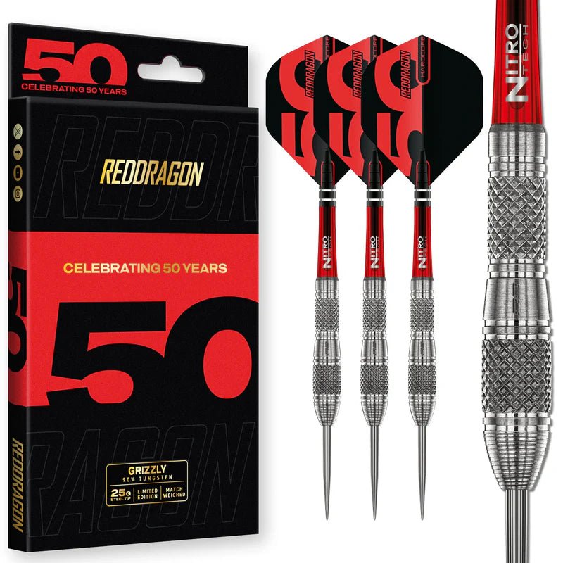 Red Dragon 50 Year Collection Grizzly 4 Steeldarts 25g - FutureDart