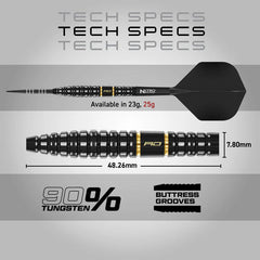 Red Dragon Ascend Torpedo Steeldarts 23g, 25g - 25g - FutureDart