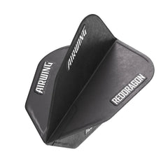 Red Dragon Black White Airwing Moulded Flights - F6888 - FutureDart