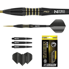 Red Dragon Clarion Black Steeldarts 22g, 24g, 26g - 22g - FutureDart