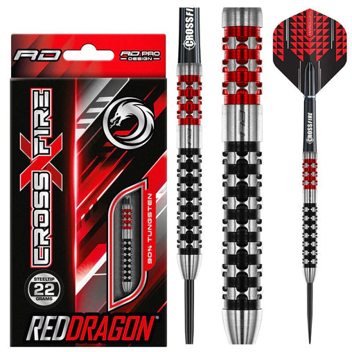 Red Dragon Crossfire Steeldarts 22g, 24g, 26g - 22g - FutureDart