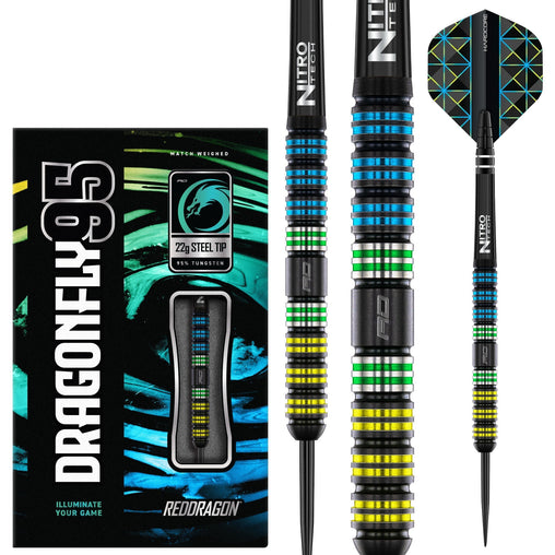 Red Dragon Dragonfly 95 Black - Parallel Steeldarts 22g, 24g, 26g - 22g - FutureDart
