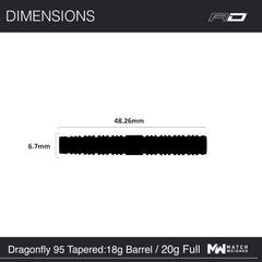 Red Dragon Dragonfly 95 Black - Tapered Softdarts 20g - FutureDart