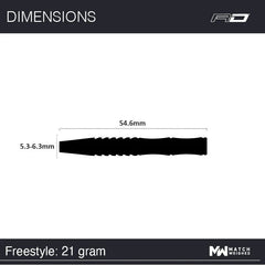 Red Dragon Freestyle V1 Steeldarts 21g, 23g - 21g - FutureDart
