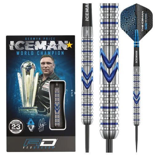 Red Dragon Gerwyn Price Iceman Midnight Edition Steeldarts 23g, 25g - 23g - FutureDart