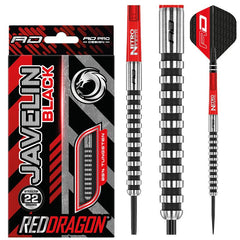 Red Dragon Javelin Black Steeldarts 20g, 22g, 24g, 26g - 22g - FutureDart