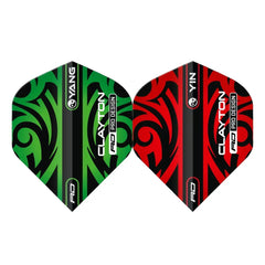 Red Dragon Jonny Clayton Double Sided Ying Yang Flights - F6971 - FutureDart
