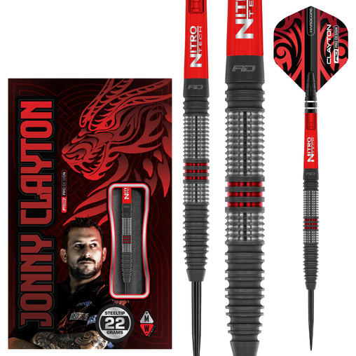 Red Dragon Jonny Clayton Hiraeth Steeldarts 22g, 23g - 22g - FutureDart