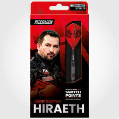 Red Dragon Jonny Clayton Hiraeth Switch Point Steeldarts 22g, 23g - 22g - FutureDart