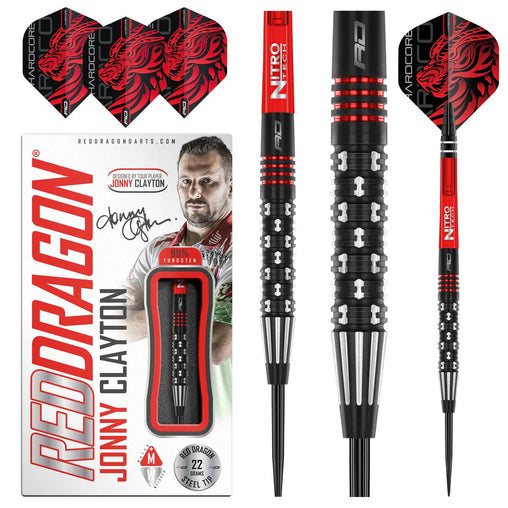 Red Dragon Jonny Clayton Premier League Special Edition Steeldarts 22g, 24g - 22g - FutureDart