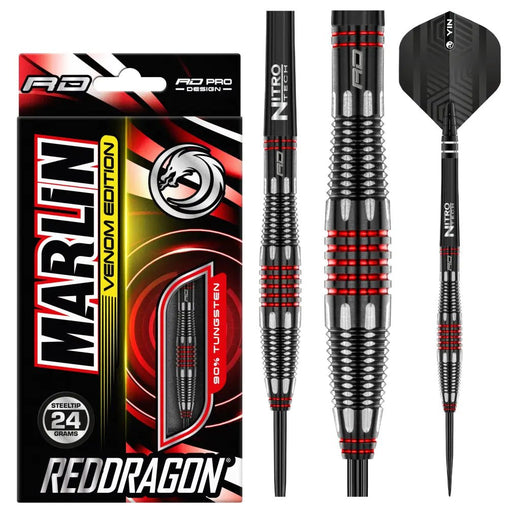 Red Dragon Marlin Venom Steeldarts 24g, 26g - 24g - FutureDart