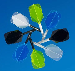 Red Dragon Nitro Flite Integrated Flight and Shaft No2 - White - Black - Short 19.5mm - FutureDart