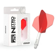 Red Dragon Nitro Flite Integrated Flight and Shaft No2 - White - Red - Intermediate 22.5mm - FutureDart
