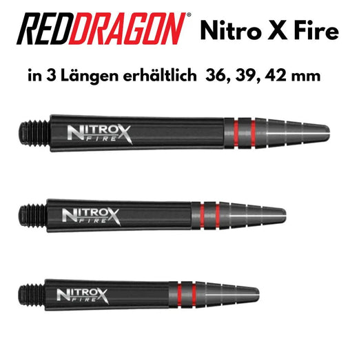 Red Dragon Nitro X Fire Carbon Shafts - Short 36 mm - FutureDart