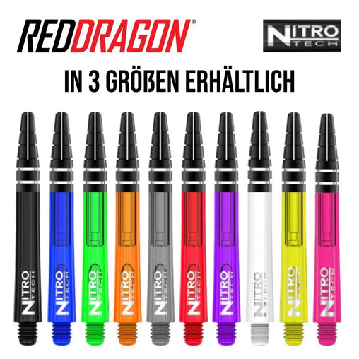 Red Dragon Nitrotech Shaft - Short 36mm - Solid Black - FutureDart
