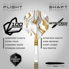Red Dragon Paradym Darts – Gold & Silver Torpedo Steeldarts 23g, 25g - 23g - FutureDart